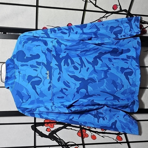 Scales Camouflage Blue Full Zip Jacket Size Small NWT - Picture 8 of 8